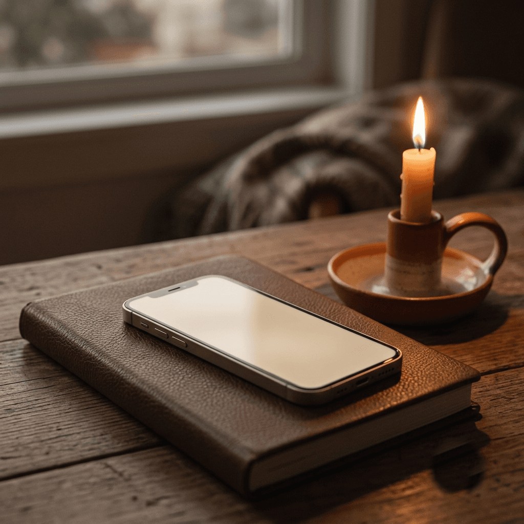 Wovena journal screen with a reflective writing prompt